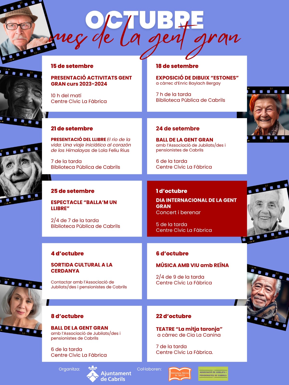 OCTUBRE: Mes de la Gent Gran 2023