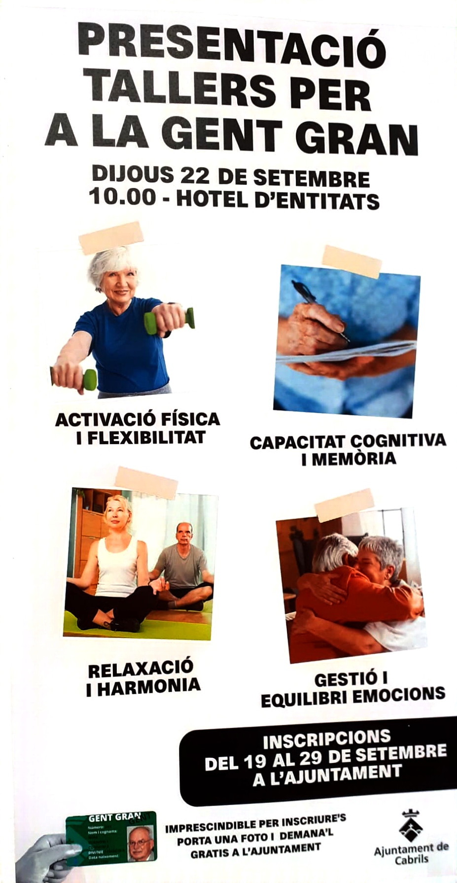 Presentació Activitats Gent Gran 2023-2024