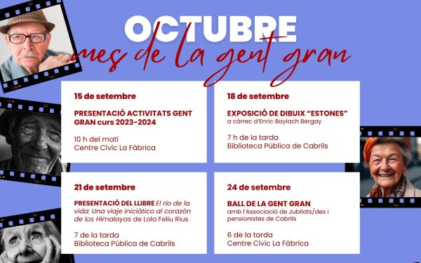 OCTUBRE: Mes de la Gent Gran 2023